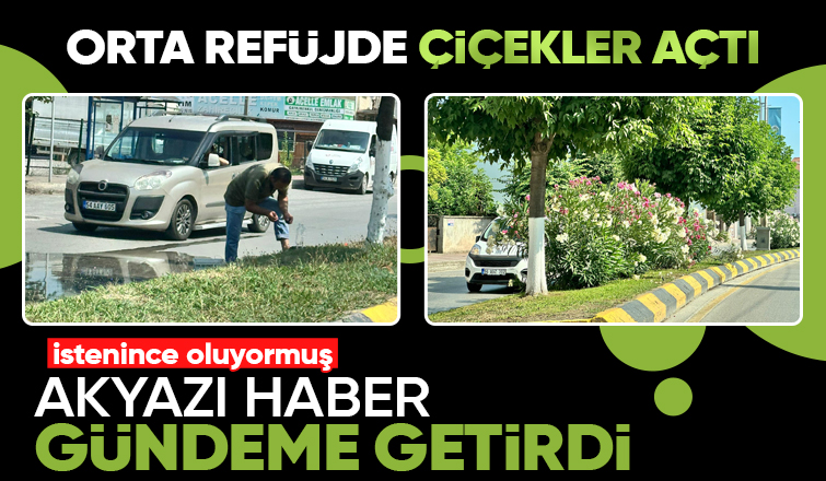 İsteyince oluyormuş: Refüj sulama sistemi 1 saatte onarıldı