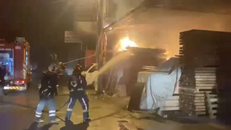 İşyerine yangın çıktı