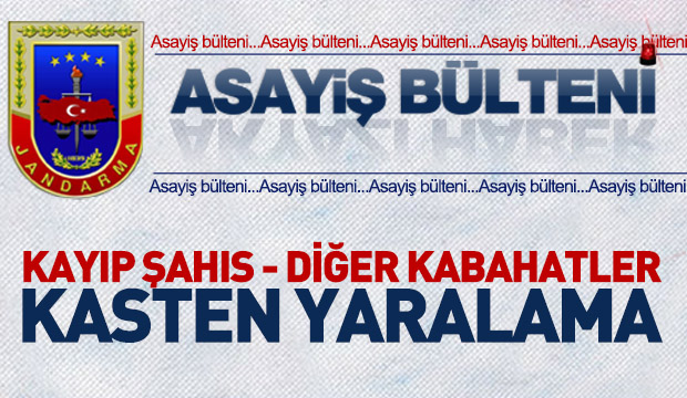 Jandarma Asayiş Bülteni