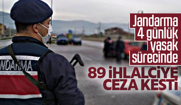 Jandarma bölgesinde 89 kişiye ceza kesildi