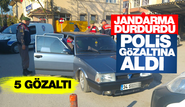 Jandarma Durdurdu Polis Gözaltına Aldı