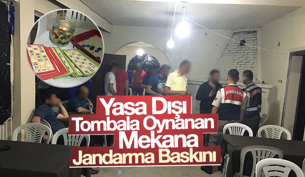 Yasa Dışı Tombala Oynanan Mekana Jandarma Baskını