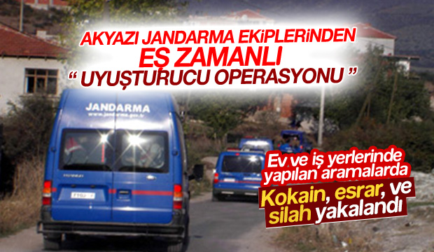 Jandarmadan Eş Zamanlı Uyuşturucu Operasyonu
