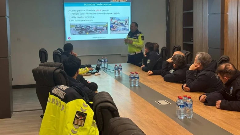 Jandarmadan zabıta, itfaiye ve 112 ekiplerine trafik eğitimi