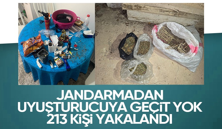 Jandarmanın Mart ayı uyuşturucu bilançosu