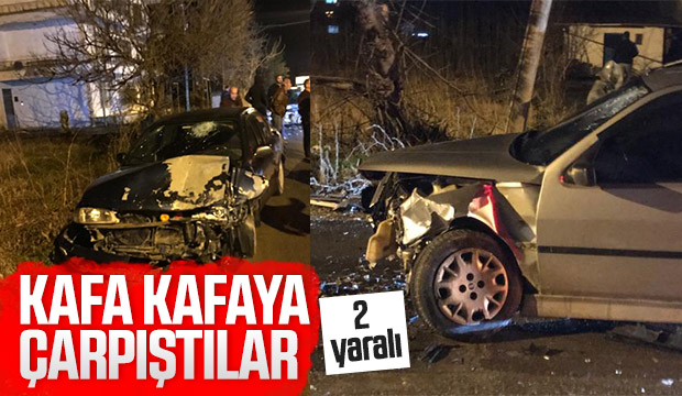 Kafa kafaya çarpıştılar 2 yaralı