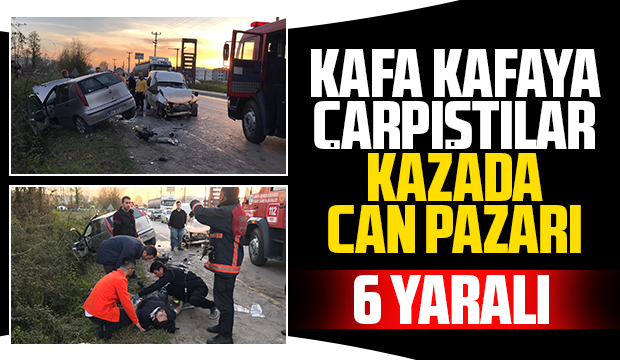 Kafa kafaya çarpıştılar 3'ü çocuk 6 yaralı
