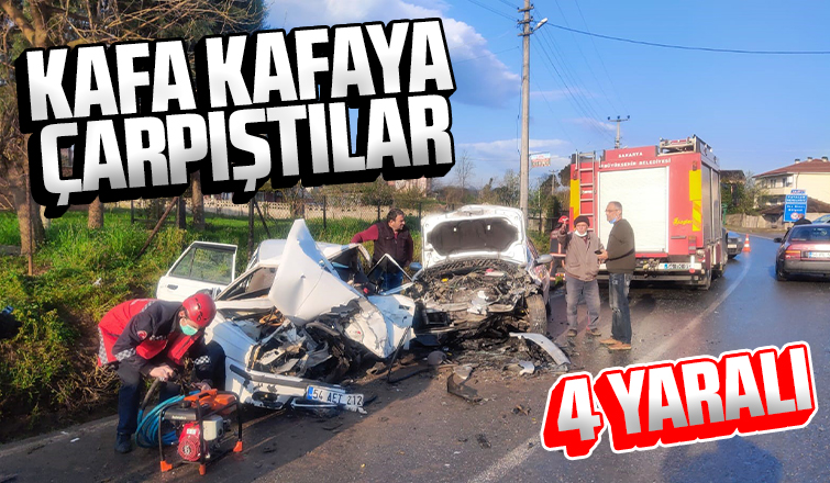 Kafa kafaya çarpıştılar: 4 yaralı