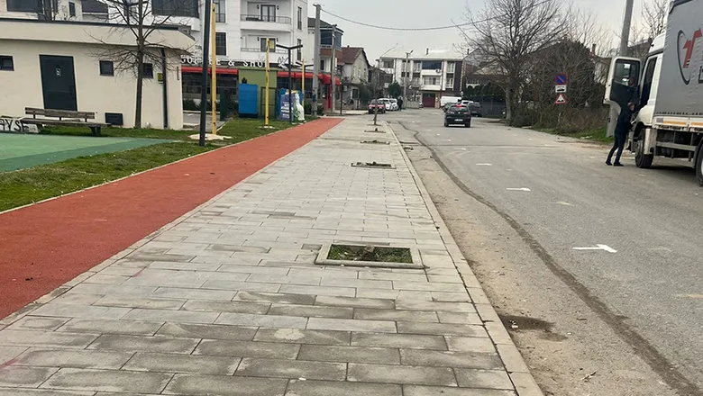 Kaldırımdaki ağaçların kesilmesi tepki çekti