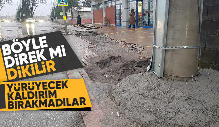Kaldırımlar delik deşik oldu vatandaş tepkili