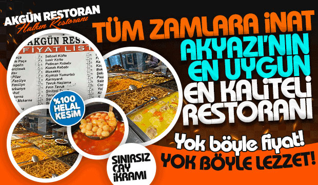 Kaliteli ve Uygun Fiyatlı Yemeğin Tek Adresi Akgün Restoran