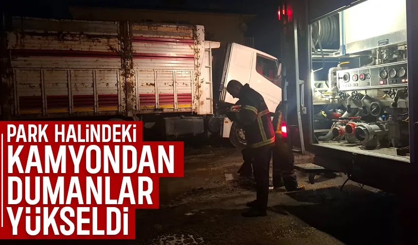 Kamyondan yükselen dumanlar korkuttu
