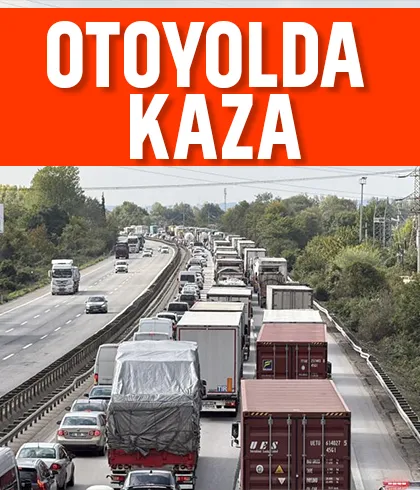 Kamyonet devrildi, trafik kilitlendi