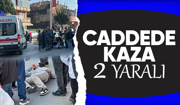 Kamyonet ile motosiklet çarpıştı: 2 yaralı