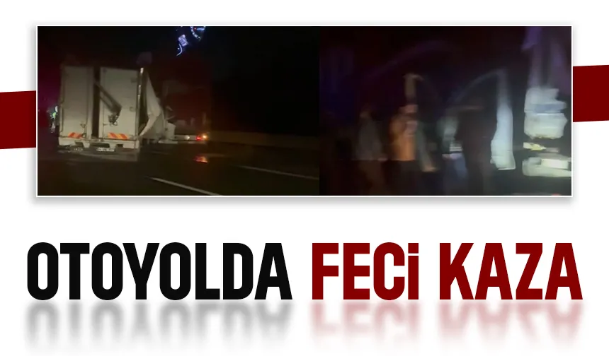 Kamyonet tıra çarptı