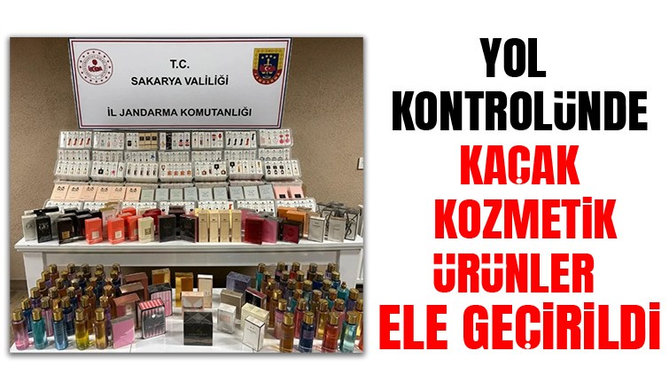 Kamyonetten kaçak kozmetik ürünler çıktı