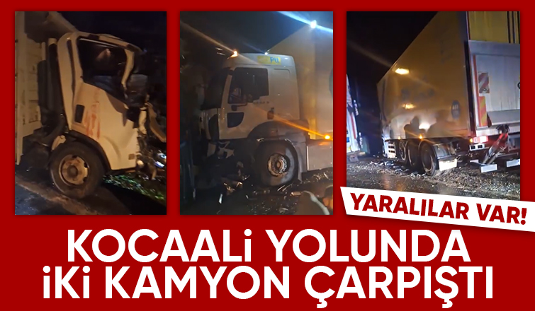 Kamyonlar çarpıştı