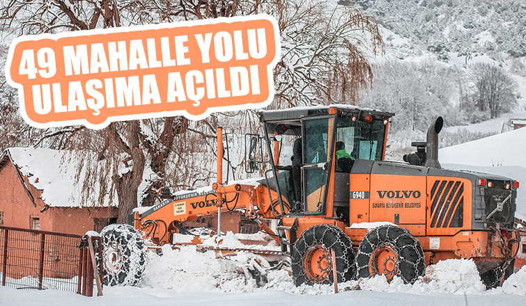 Kapalı 67 mahalle yolundan 49'u ulaşıma açıldı