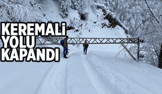 Kar Keremali yolunu kapadı