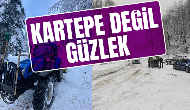 Kar keyfi için Güzlek'e akın ettiler