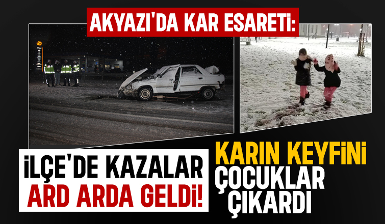 Kar yağdı kazalar peş peşe geldi! 