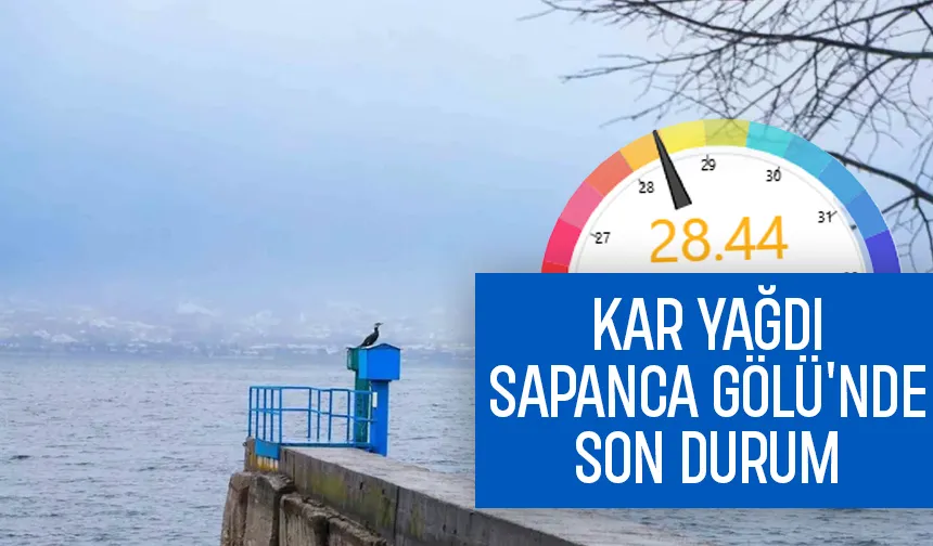 Kar yağışı sonrası Sapanca Gölü'nde son durum