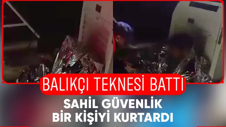 Karadenizde balıkçı teknesi battı; Bir kişi kurtarıldı