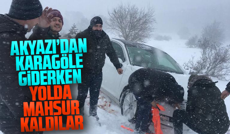 Karagöle giderken mahsur kaldılar
