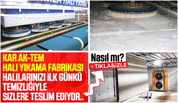 Karaktem Halı Yıkama Fabrikası hizmete devam ediyor