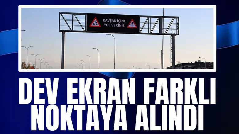 Karaman yolunda dev ekran taşındı
