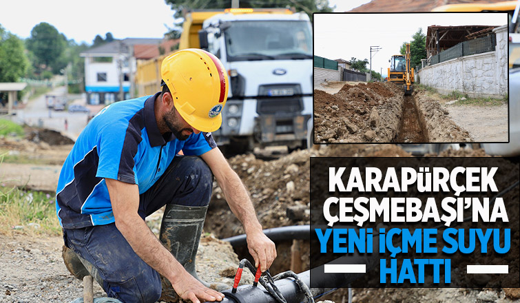 Karapürçek'e yeni içme suyu hattı