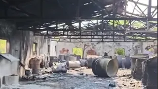 Karapürçek'te boru fabrikasında yangın