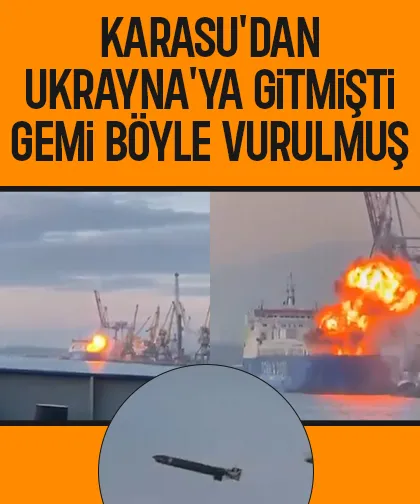 Karasu'dan giden gemiye saldırının görüntüsü ortaya çıktı