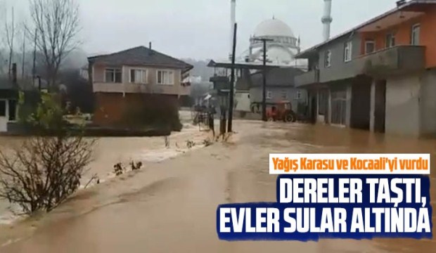Karasu ve Kocaaliyi yağış vurdu