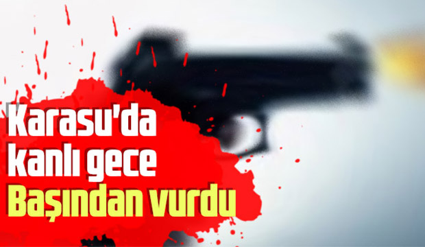 Karasuda kanlı gece başından vurdu