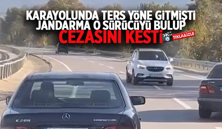 Karayolunda geri geri gitmişti, cezadan kaçamadı