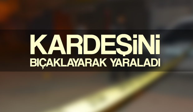 Kardeşini bıçaklayarak yaraladı