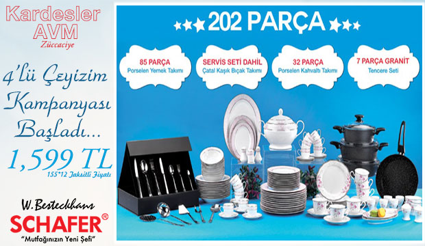 Kardeşler AVM Züccaciye'de Schafer Ürünlerinde Kampanya