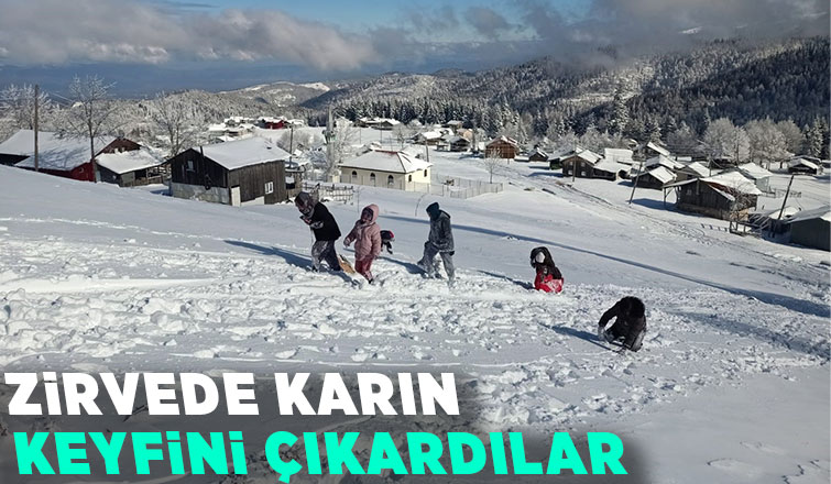 Karın keyfini en çok çocuklar çıkardı