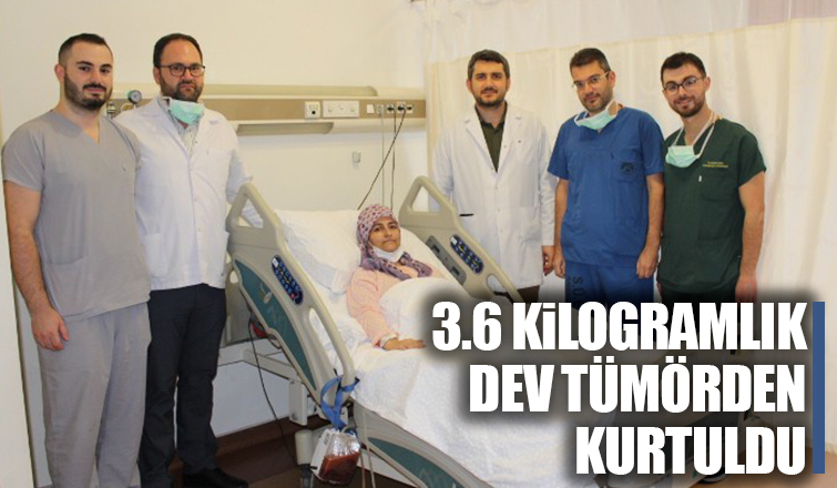 Karnındaki dev tümör ameliyatla alındı