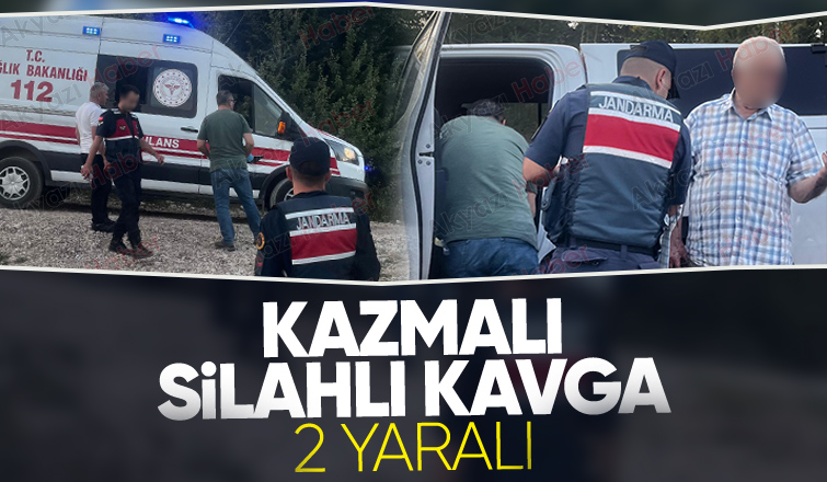 Kavgada kan aktı biri silahla, diğeri kazmayla yaralandı