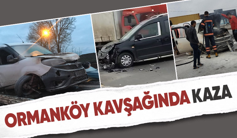 Kavşakta çarpıştılar 1 yaralı