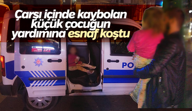 Kaybolan Küçük Çocuğun Yardımına Esnaf Koştu