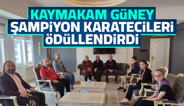 Kaymakam Güney şampiyonları ödüllendirdi