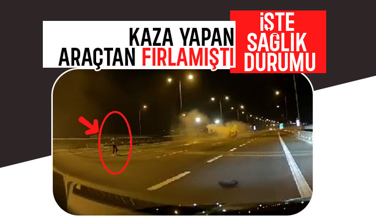 Kaza yapan araçtan yola fırlayan çocuğun tedavisi sürüyor