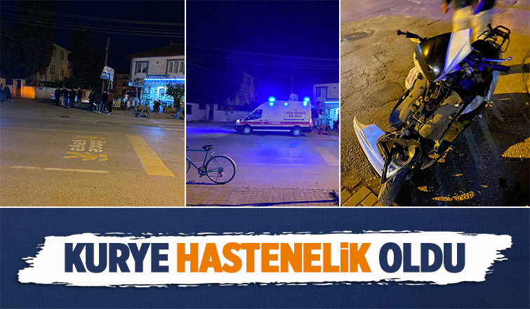 Kazada kurye yaralandı