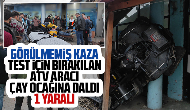 Kendiliğinden hareket edip çay ocağına daldı