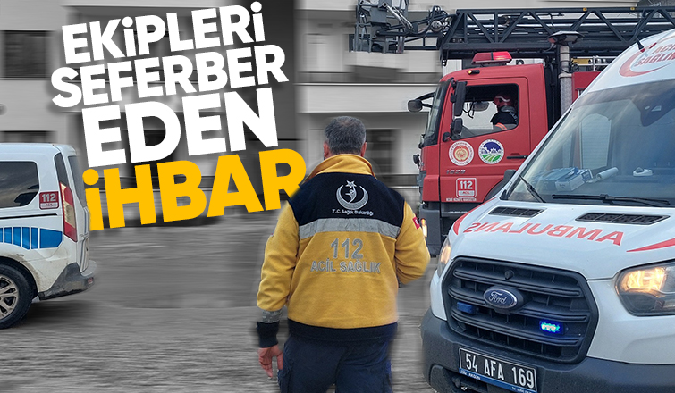 Kendine zarar veren kadın ekipleri alarma geçirdi
