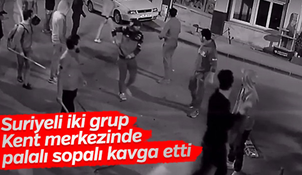 Kent merkezinde palalı kavga