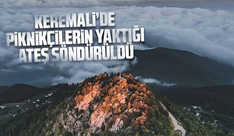 Keremali'de piknikçilerin yaktığı ateş söndürüldü